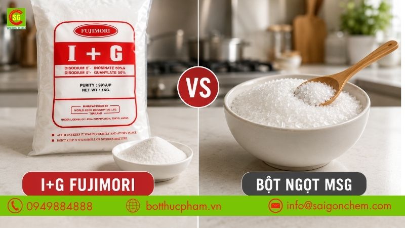 Phân biệt I+G Fujimori với bột ngọt thông thường